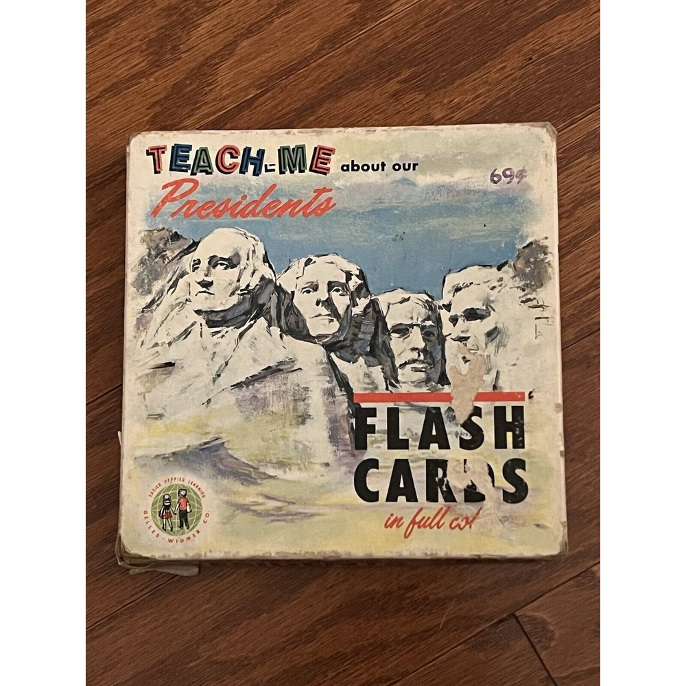 Teach Me About Our Presidents FLASH CARDS FULL COLOR 1968 McGraw-Hill‎ Complete!
